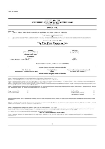 Thumbnail The Vita Coco Company 10-K Annual Report 2021