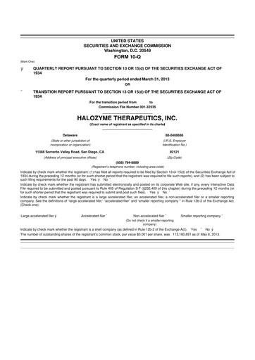 Thumbnail Halozyme Therapeutics 10-Q Quarterly Report FY2013 