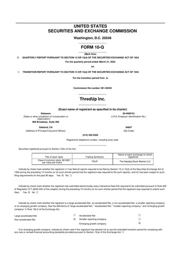 Thumbnail ThredUp 10-Q Quarterly Report FY2022 