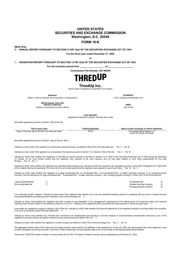 Thumbnail ThredUp 10-K Annual Report 2022