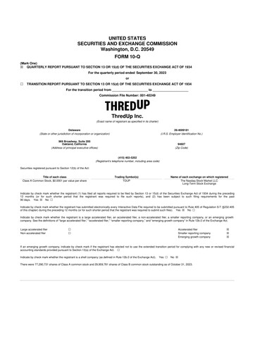 Thumbnail ThredUp 10-Q Quarterly Report FY2023 