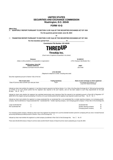 Thumbnail ThredUp 10-Q Quarterly Report FY 