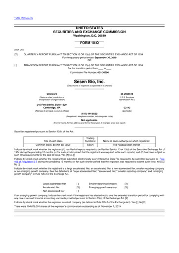 Miniature Carisma Therapeutics 10-Q Rapport trimestriel  