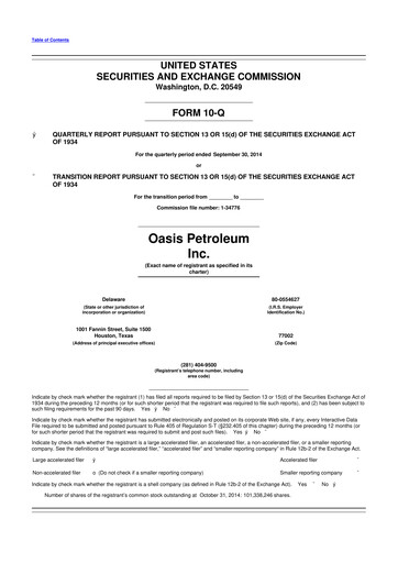 Thumbnail Chord Energy 10-Q Quarterly Report FY2014 