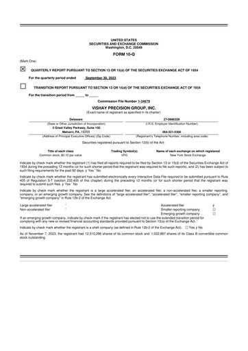 Thumbnail Vishay Precision Group
 10-Q Quarterly Report FY2023 