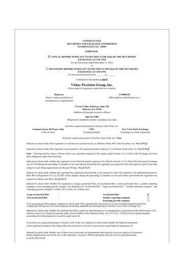 Vorschaubild Vishay Precision Group
 10-K Jahresbericht 2024