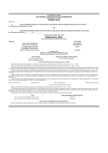 Thumbnail Ameresco
 10-K Annual Report 