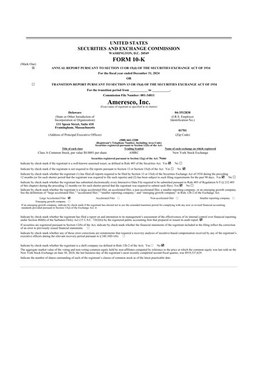 Thumbnail Ameresco
 10-K Annual Report 2024