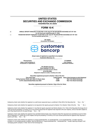 Thumbnail Customers Bancorp
 10-K Annual Report 2025