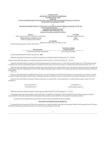 Thumbnail Thermon Group 10-K Annual Report 2013