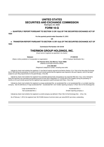 Thumbnail Thermon Group 10-Q Quarterly Report FY2016 