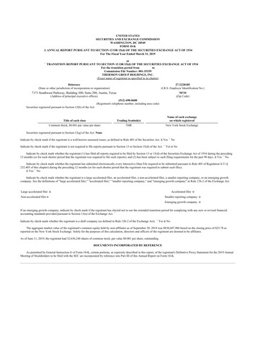 Thumbnail Thermon Group 10-K Annual Report 2019