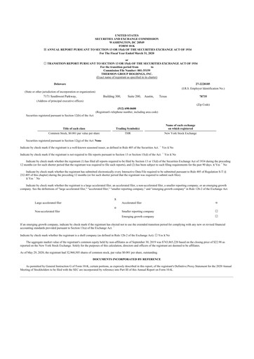 Thumbnail Thermon Group 10-K Annual Report 2020