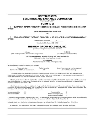 Thumbnail Thermon Group 10-Q Quarterly Report FY2023 