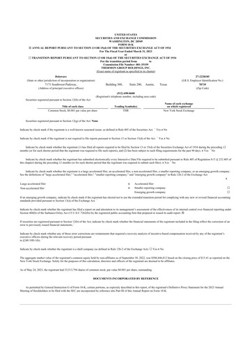 Thumbnail Thermon Group 10-K Annual Report 2023