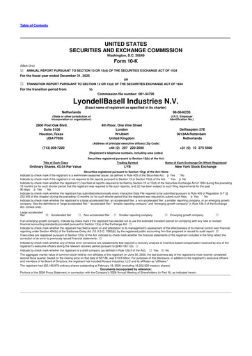 Thumbnail LyondellBasell 10-K Annual Report 2025