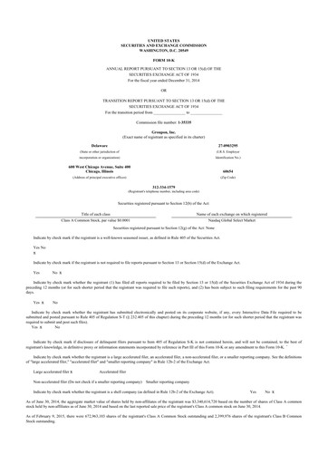 Thumbnail Groupon 10-K Annual Report 2014