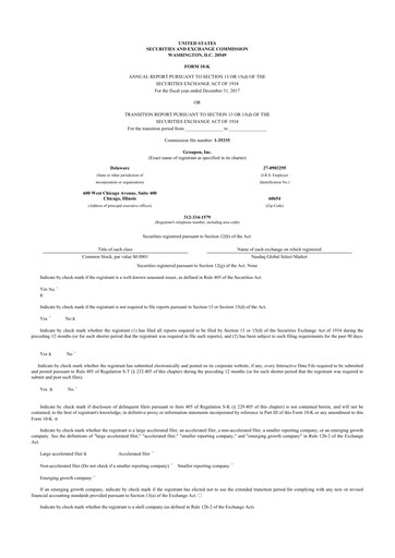 Thumbnail Groupon 10-K Annual Report 2017