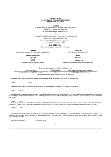Thumbnail Groupon 10-K Annual Report 2023