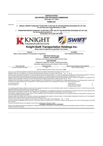 Thumbnail Knight-Swift Transportation
 10-K Annual Report 2025