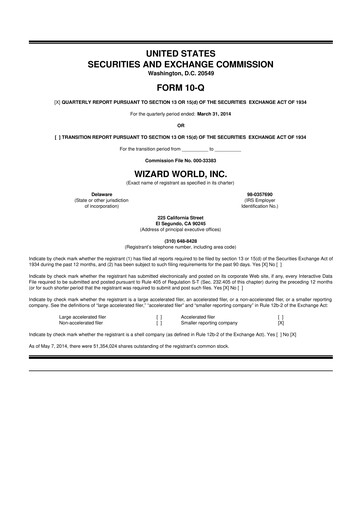 Thumbnail Prairie Operating 10-Q Quarterly Report FY2014 