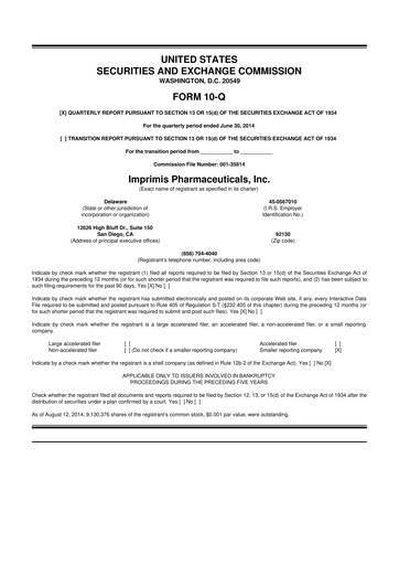 Thumbnail Harrow, Inc. 10-Q Quarterly Report FY2014 