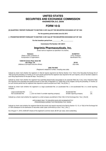 Thumbnail Harrow, Inc. 10-Q Quarterly Report FY2015 