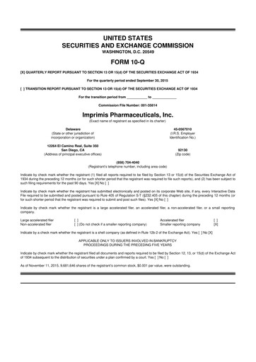 Thumbnail Harrow, Inc. 10-Q Quarterly Report FY2015 
