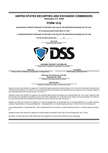 Vorschaubild DSS, Inc. (Document Security Systems) 10-Q Quartalsbericht 2016 