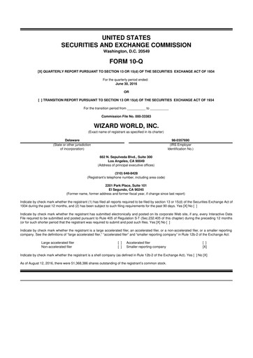 Thumbnail Prairie Operating 10-Q Quarterly Report FY2016 