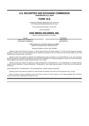 Vorschaubild SurgePays 10-Q Quartalsbericht 2016 