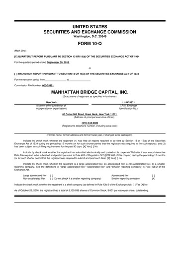 Thumbnail Manhattan Bridge Capital
 10-Q Quarterly Report FY 