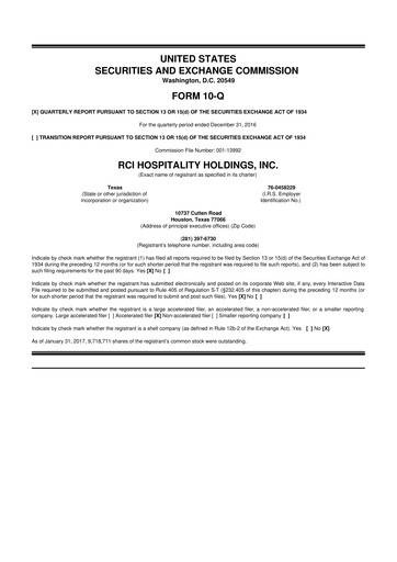 Thumbnail RCI Hospitality Holdings 10-Q Quarterly Report FY2017 