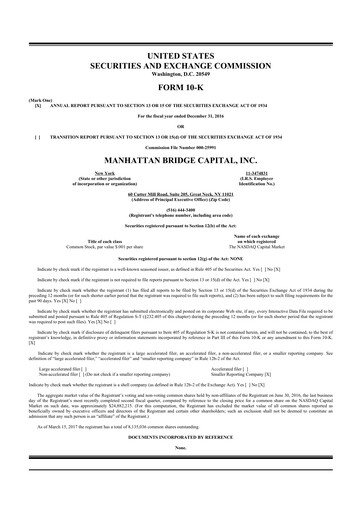 Thumbnail Manhattan Bridge Capital
 10-K Annual Report 2016