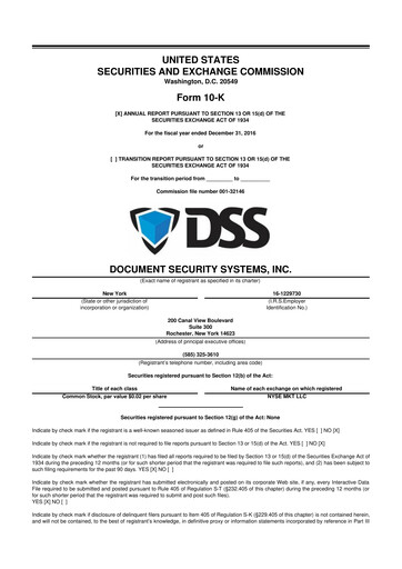 Vorschaubild DSS, Inc. (Document Security Systems) 10-K Jahresbericht 2016