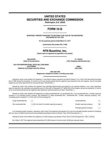 Thumbnail Eterna Therapeutics 10-Q Quarterly Report FY2017 