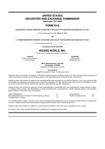 Thumbnail Prairie Operating 10-Q Quarterly Report FY2017 