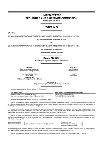 Miniature PAVmed
 10-Q Rapport trimestriel 2017 