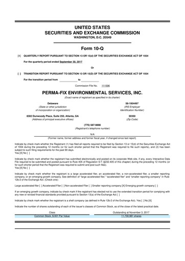 Thumbnail Perma-Fix Environmental Services 10-Q Quarterly Report FY2017 