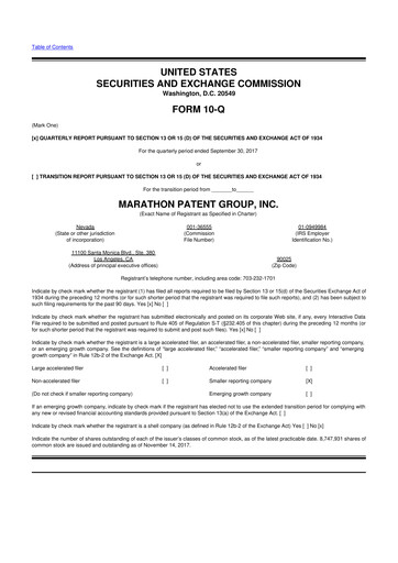 Thumbnail MARA Holdings
 10-Q Quarterly Report FY2017 