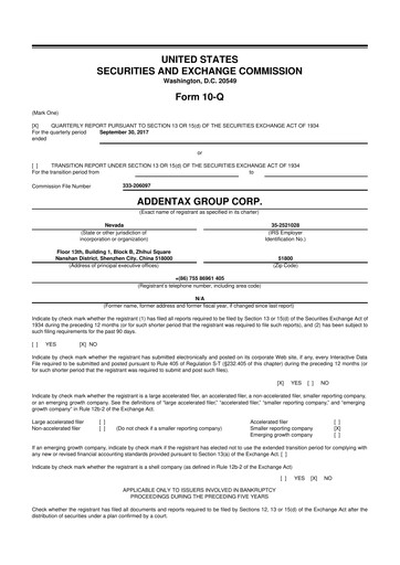 Vorschaubild Addentax Group 10-Q Quartalsbericht 2018 