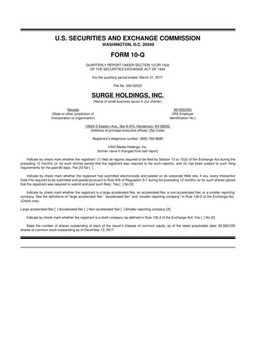 Vorschaubild SurgePays 10-Q Quartalsbericht 2017 