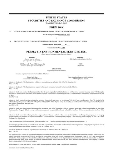 Thumbnail Perma-Fix Environmental Services 10-K Annual Report 2017