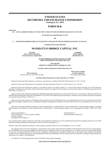 Thumbnail Manhattan Bridge Capital
 10-K Annual Report 2017