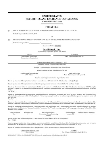 Thumbnail Intellicheck 10-K Annual Report 2017