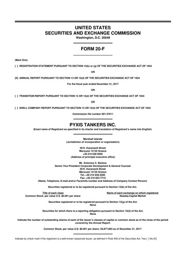 Vorschaubild Pyxis Tankers 20-F Jahresbericht 2017