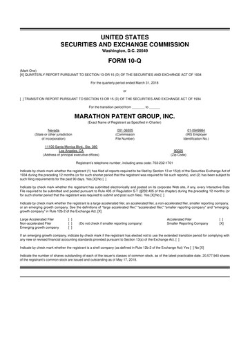 Thumbnail MARA Holdings
 10-Q Quarterly Report FY2018 