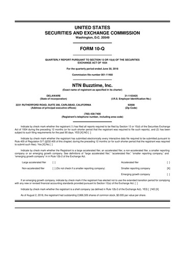 Thumbnail Eterna Therapeutics 10-Q Quarterly Report FY2018 