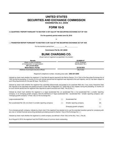 Thumbnail Blink Charging
 10-Q Quarterly Report FY2018 