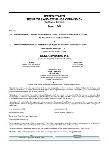 Vorschaubild Envela Corporation 10-Q Quartalsbericht 2018 